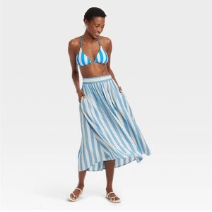 A New Day Beach Bungalow Picnic Midi Skirt